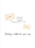 Sending a little love your way Watercolor Greeting Card