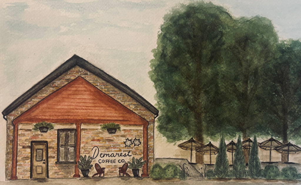 Demarest Coffee Co. Watercolor Print