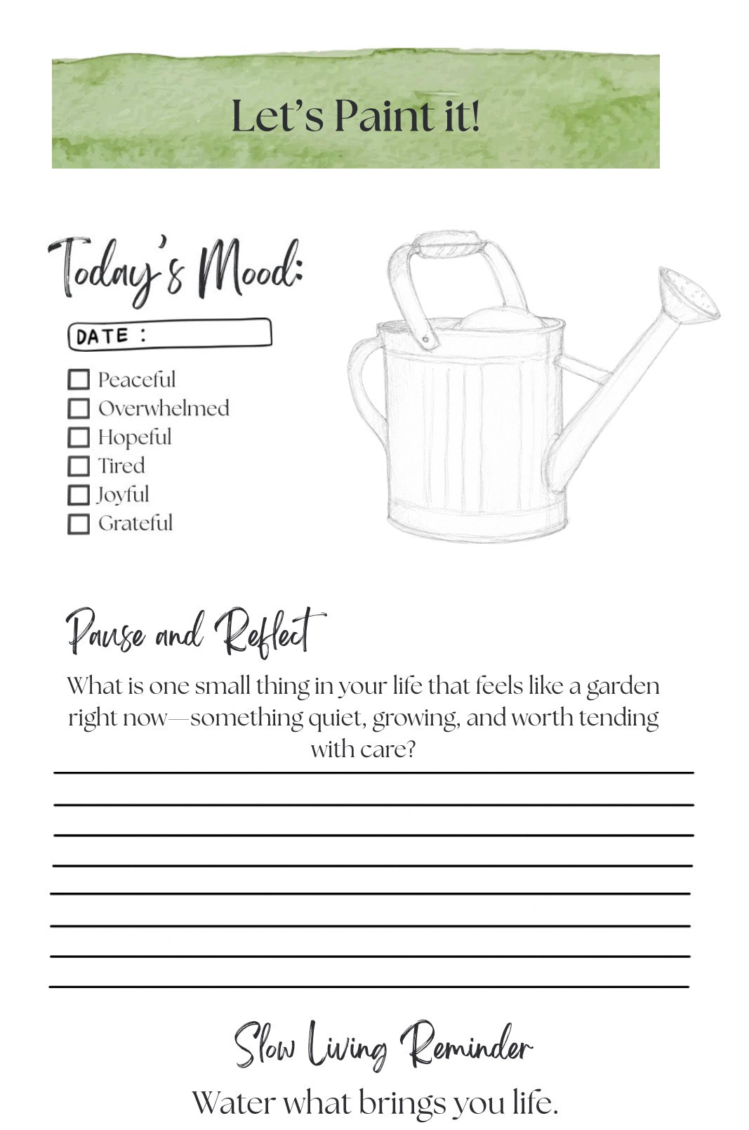 Paint What You Need: A Watercolor Guide to Calm - Watercolor Workbook