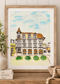 Original Watercolor The Pearl Hotel, Rosemary Beach FL- Painting
