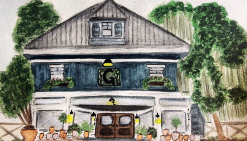 The Garden Gate Nursery: Bluffton, SC Watercolor Art Print
