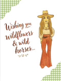 Lainey Wilson Watercolor Greeting Card