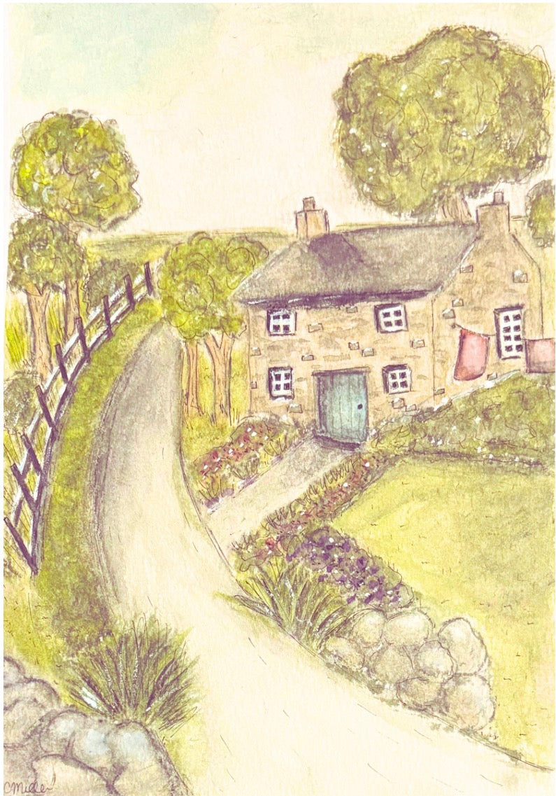 Original Watercolor Painting - Where the Road Leads - Painting