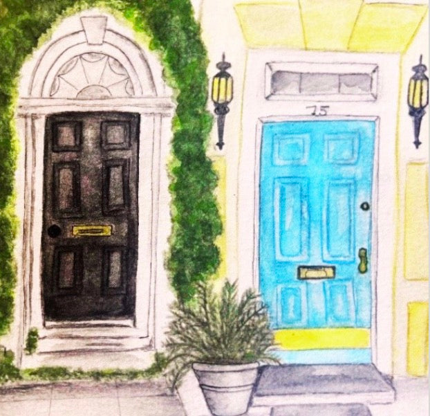 Original Watercolor Doors of Charleston - Charleston, SC - Painting