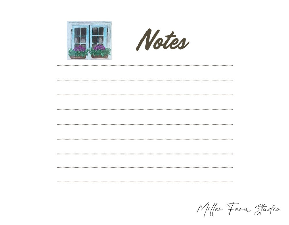 Simple Joys Watercolor Stationery Gift Set | Art Print, Notepad, Bookmark & Cards
