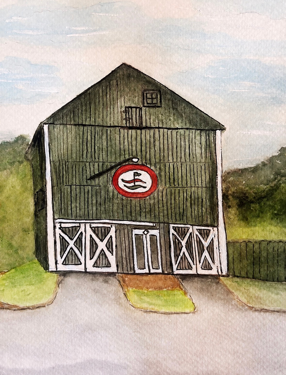 Sugar Valley Golf Club Watercolor Art Print