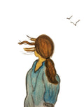 Original Watercolor She is Free Painting