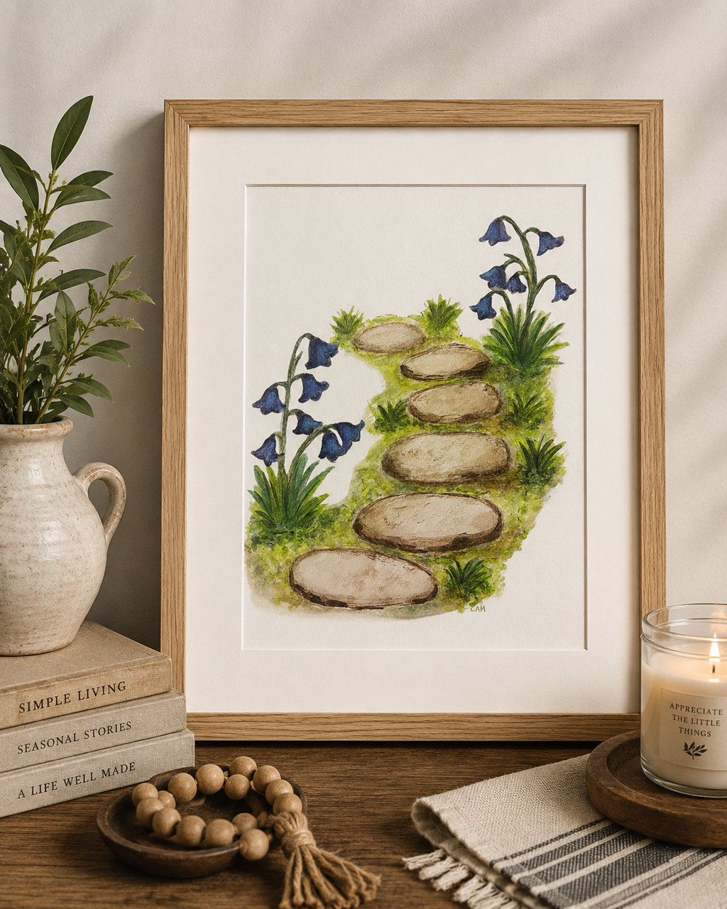 Bluebells Watercolor Art Print