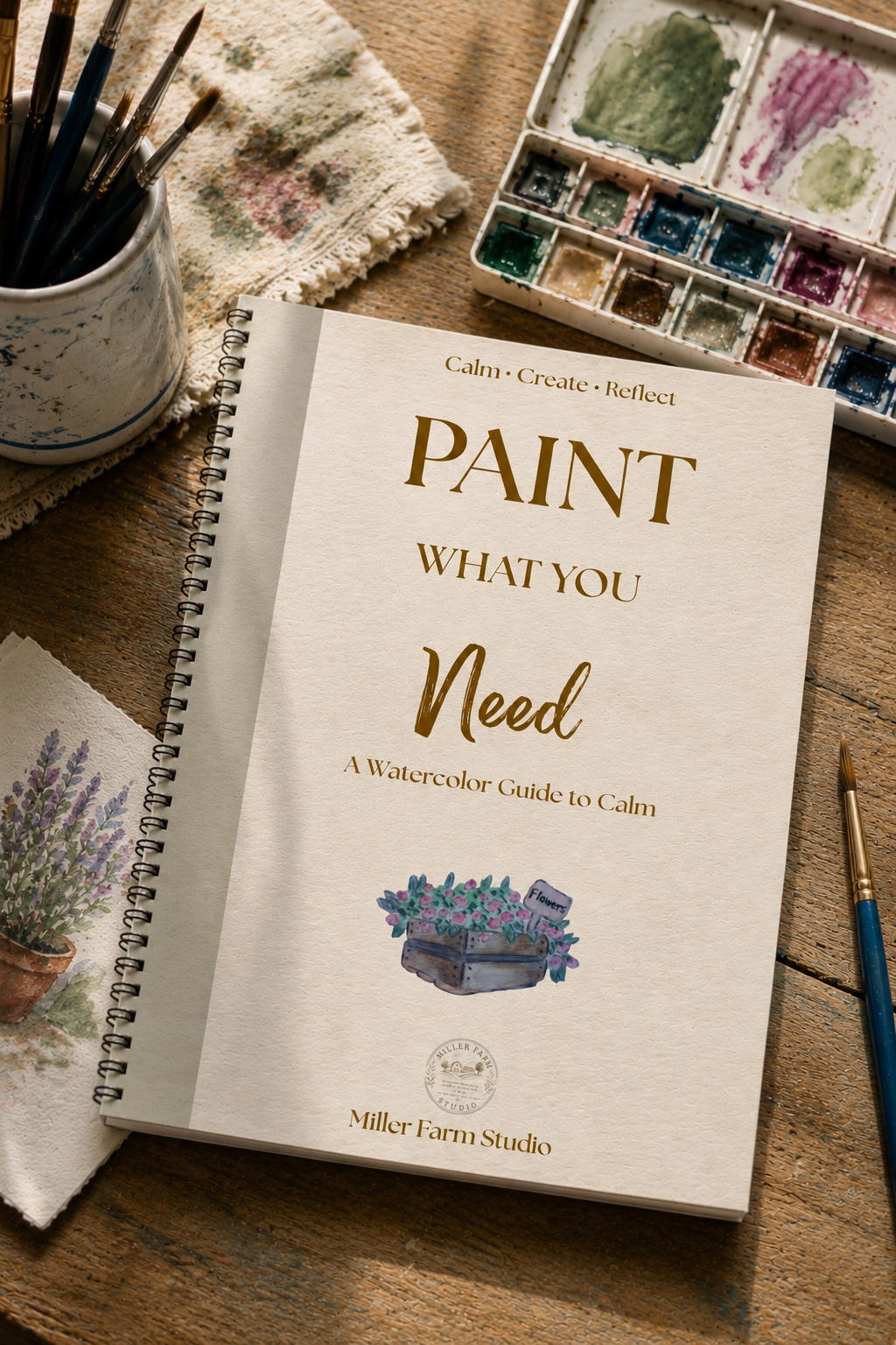 Paint What You Need: A Watercolor Guide to Calm - Watercolor Workbook