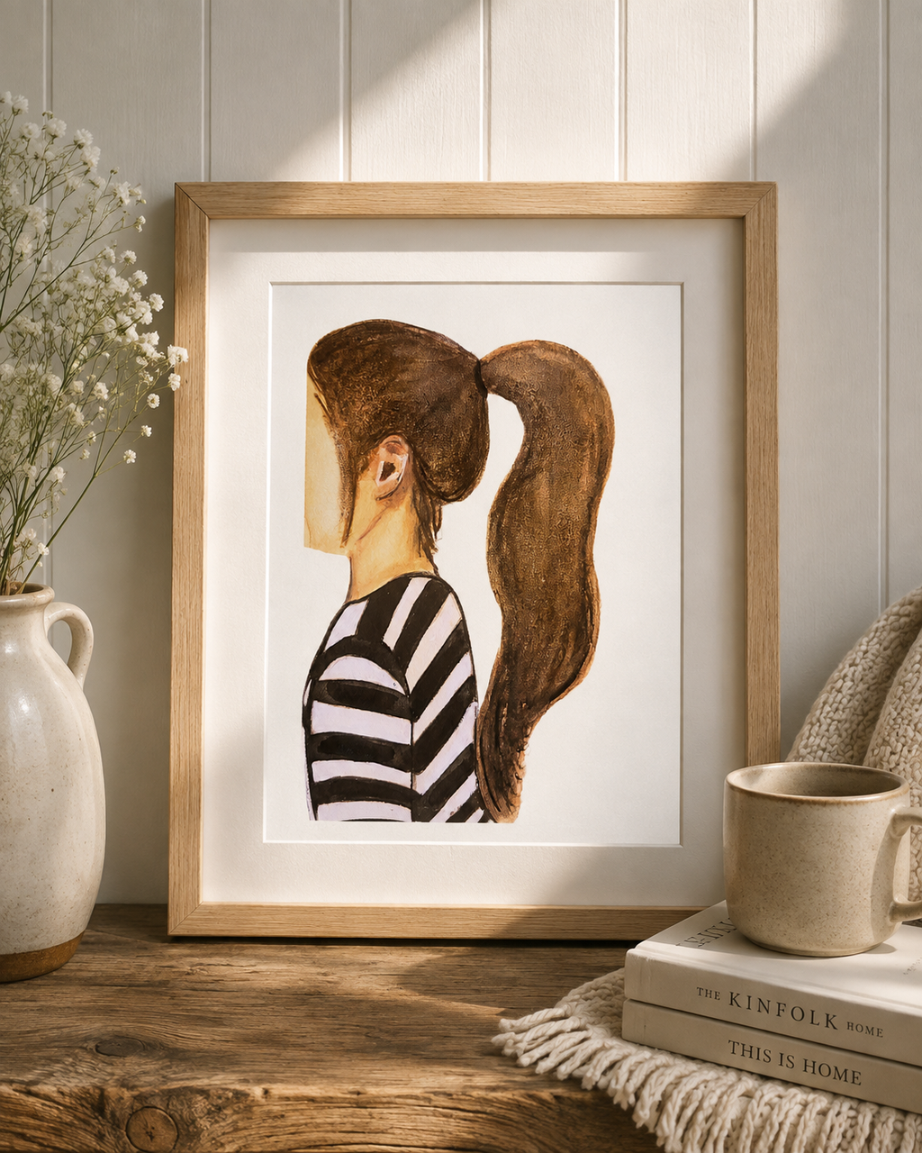 Original Watercolor She is Enough Painting
