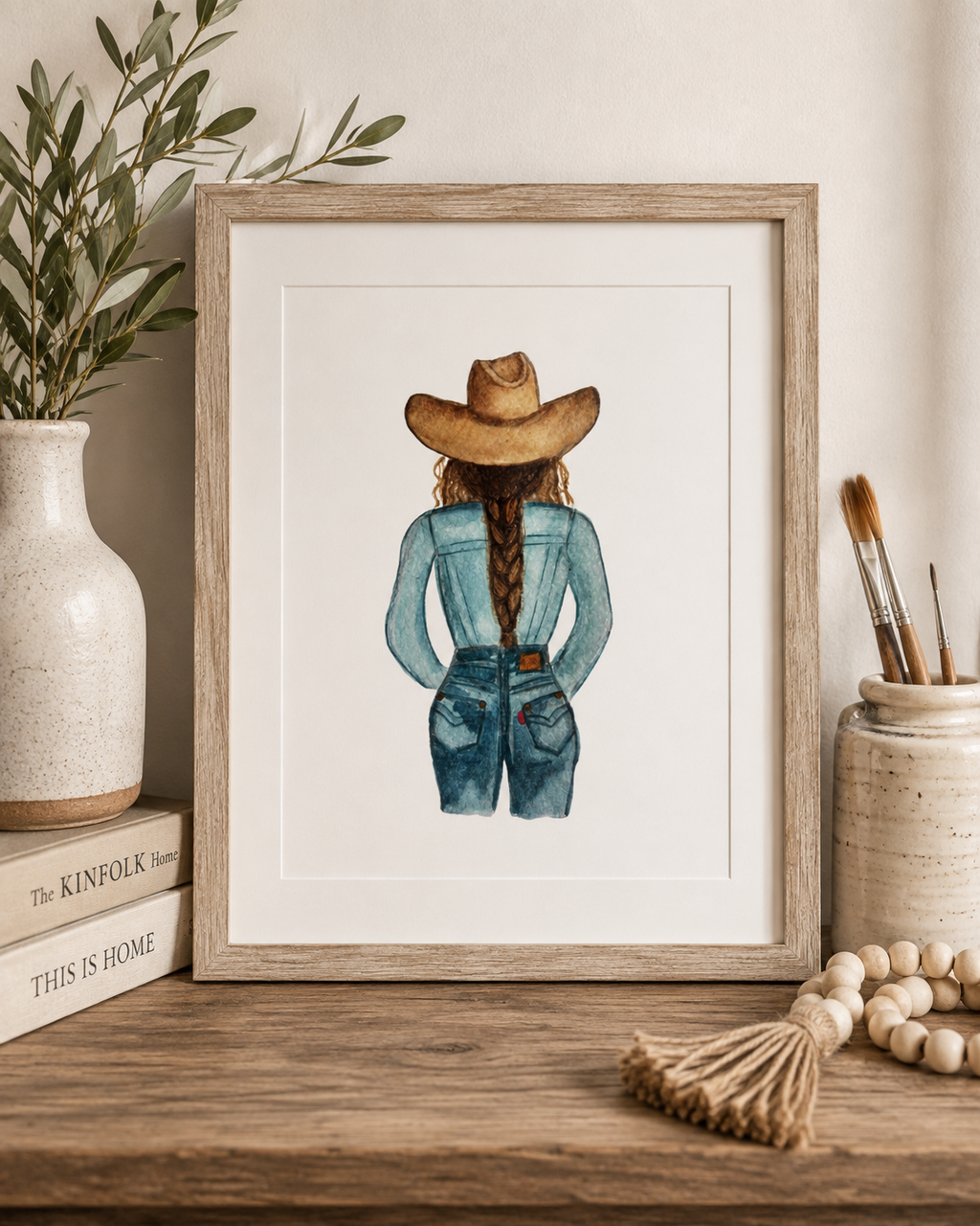 Original Watercolor She is Free-Spirited Painting