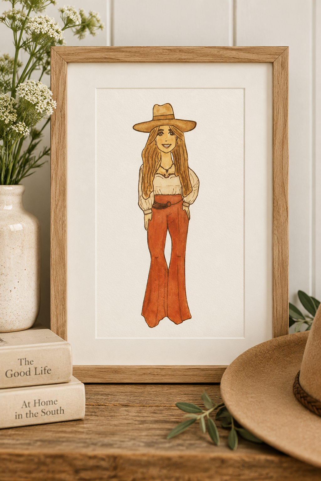 Original Watercolor Lainey Wilson Painting