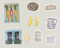 Original Watercolor Art Stickers